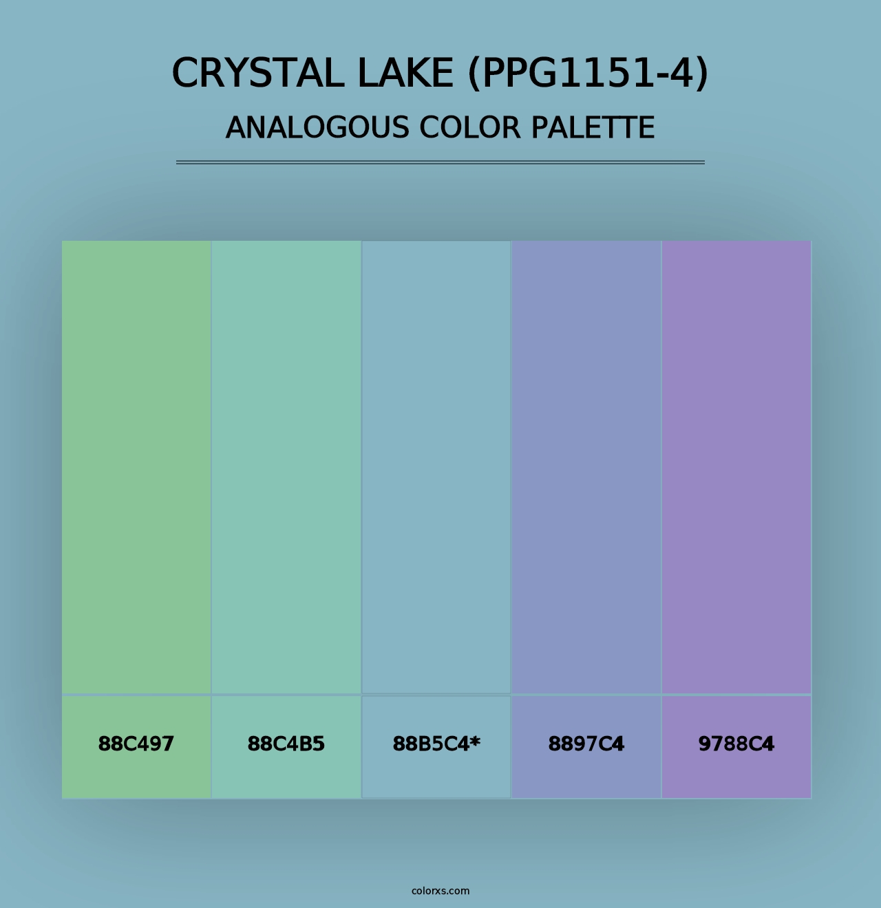 Crystal Lake (PPG1151-4) - Analogous Color Palette