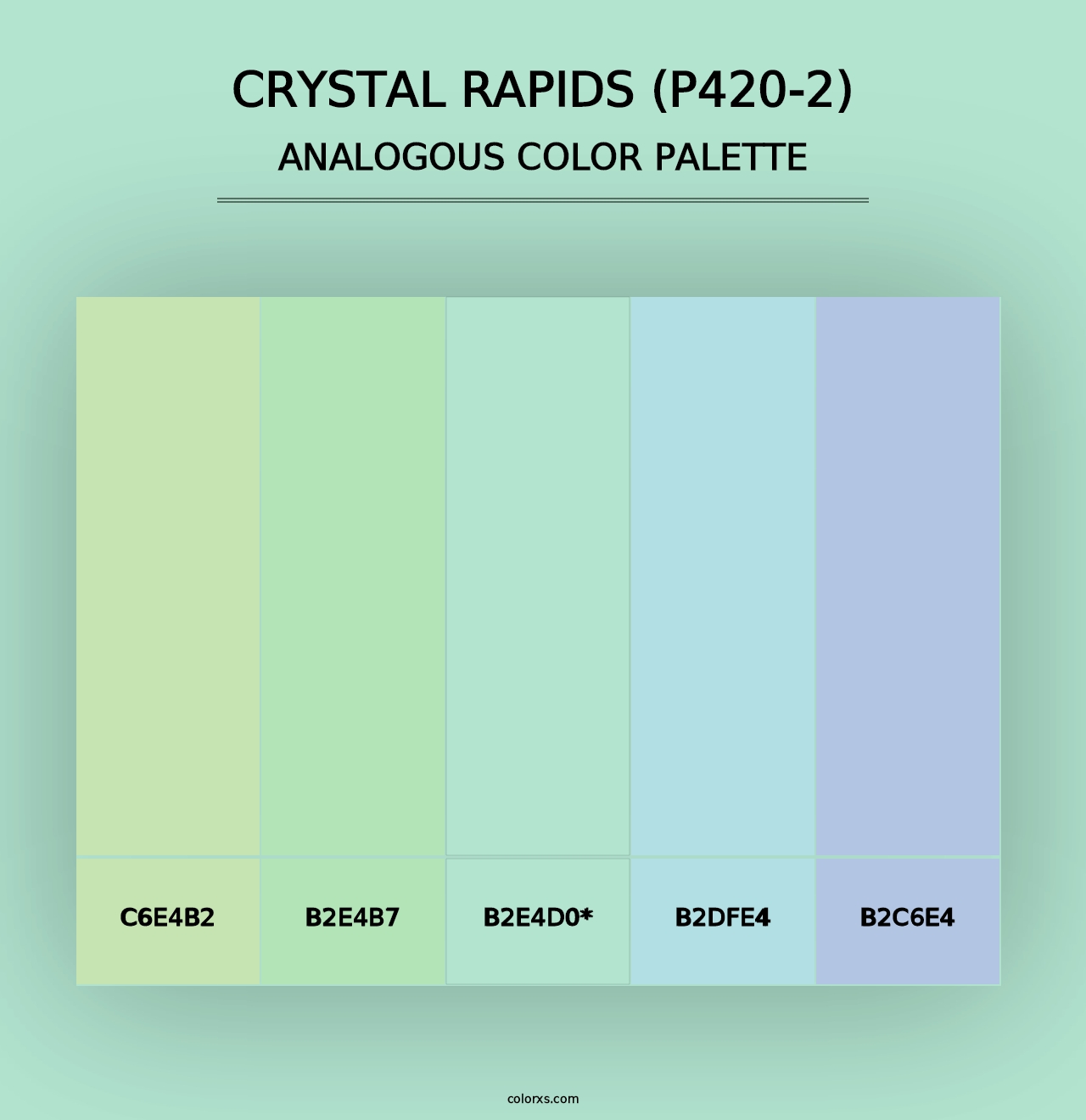 Crystal Rapids (P420-2) - Analogous Color Palette