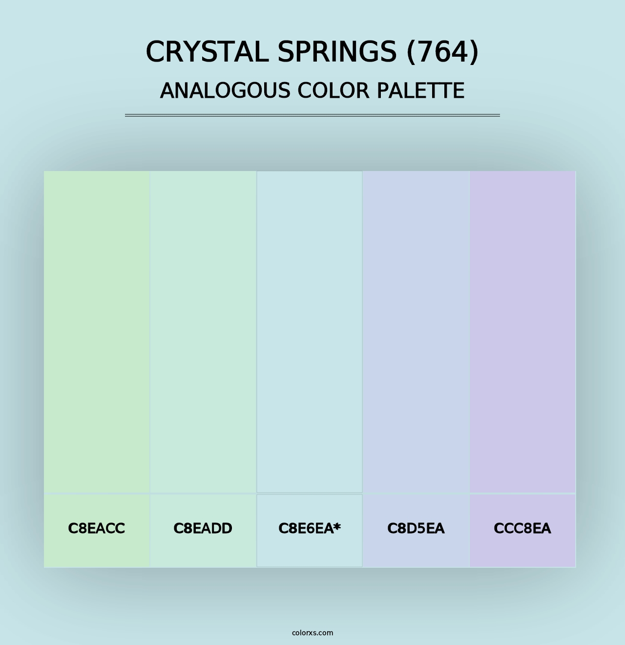 Crystal Springs (764) - Analogous Color Palette