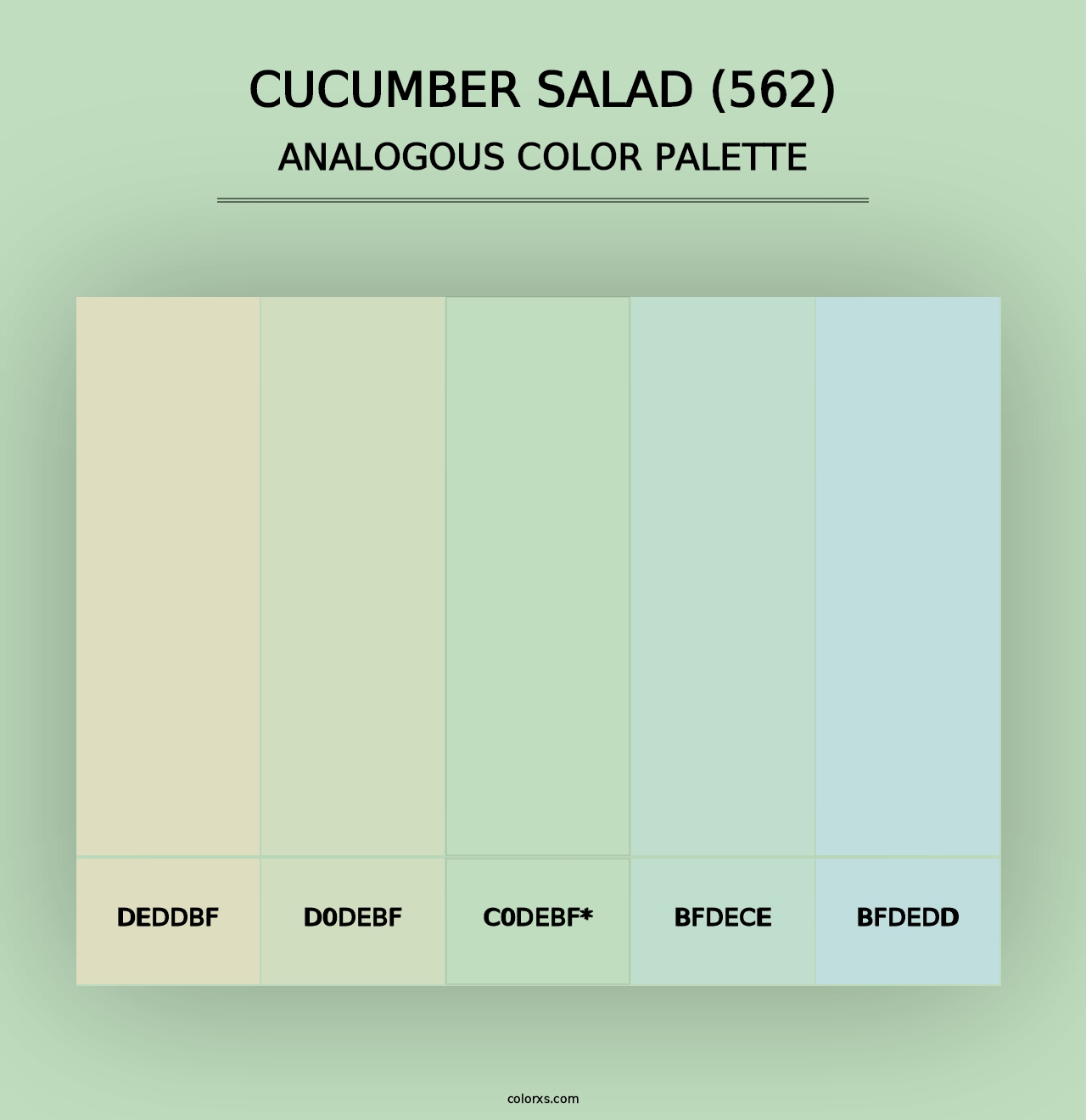 Cucumber Salad (562) - Analogous Color Palette