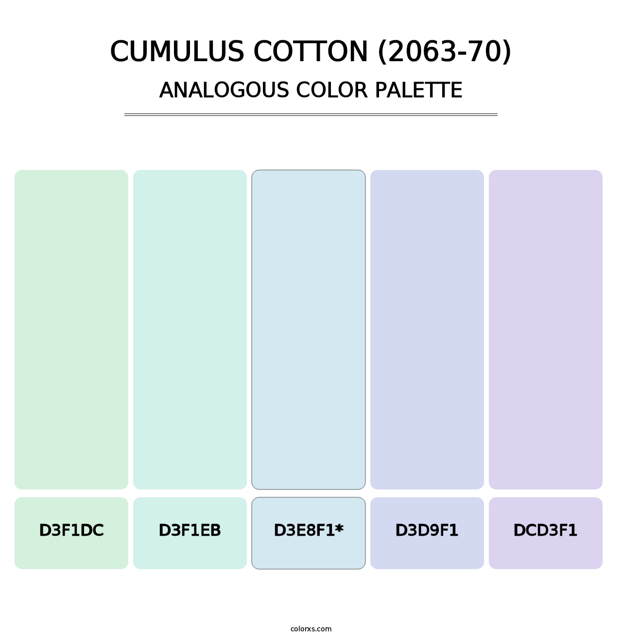 Cumulus Cotton (2063-70) - Analogous Color Palette