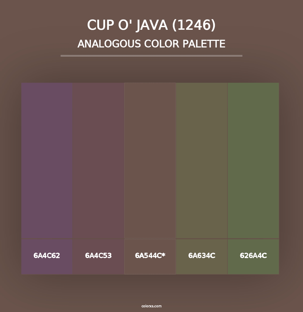 Cup o' Java (1246) - Analogous Color Palette