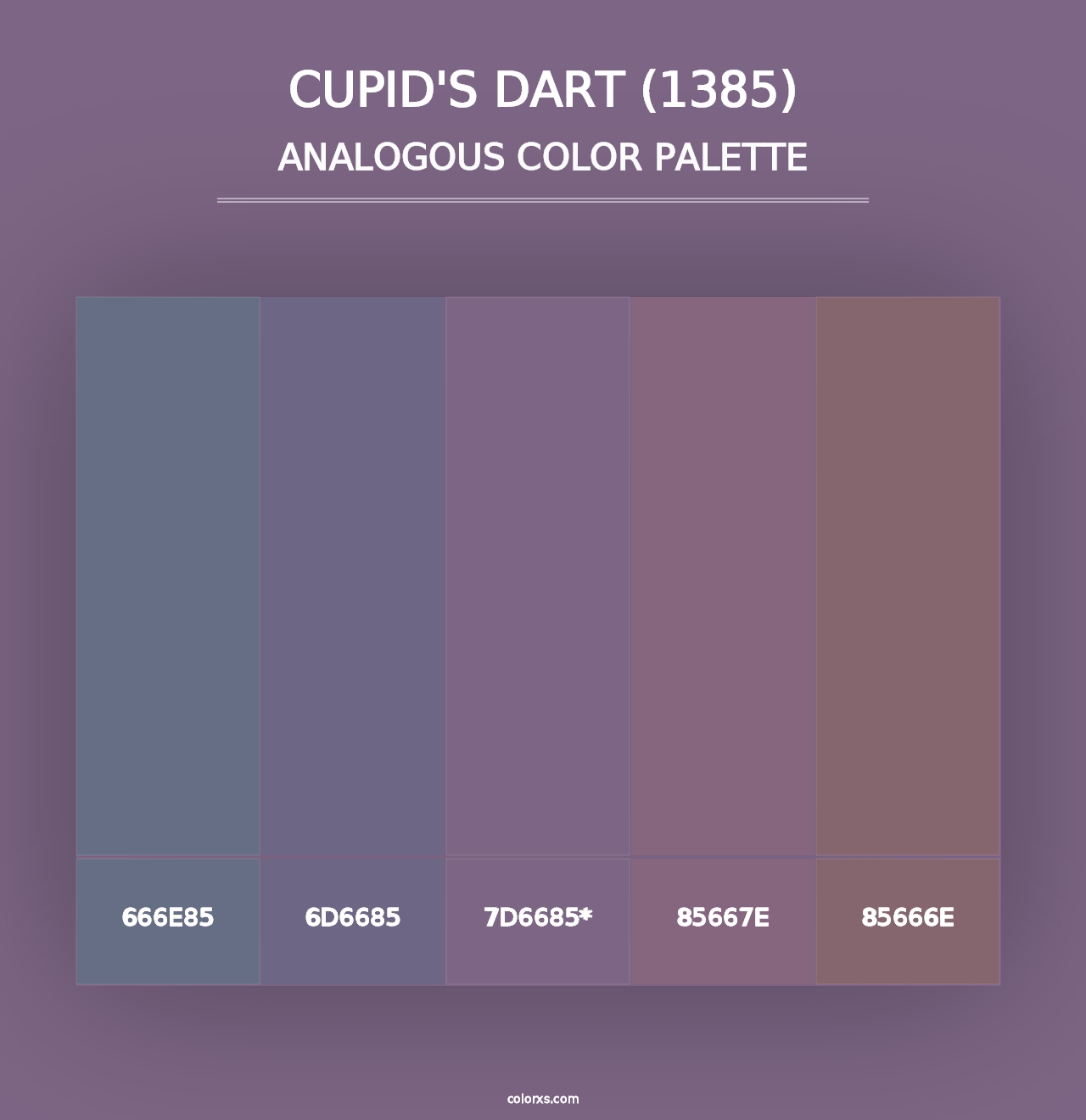 Cupid's Dart (1385) - Analogous Color Palette