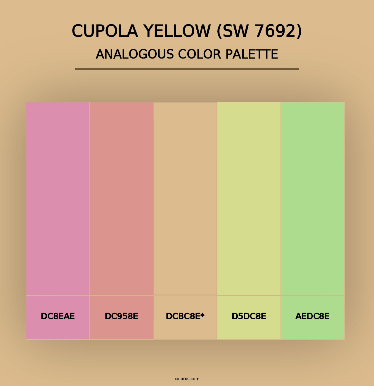 Cupola Yellow (SW 7692) - Analogous Color Palette