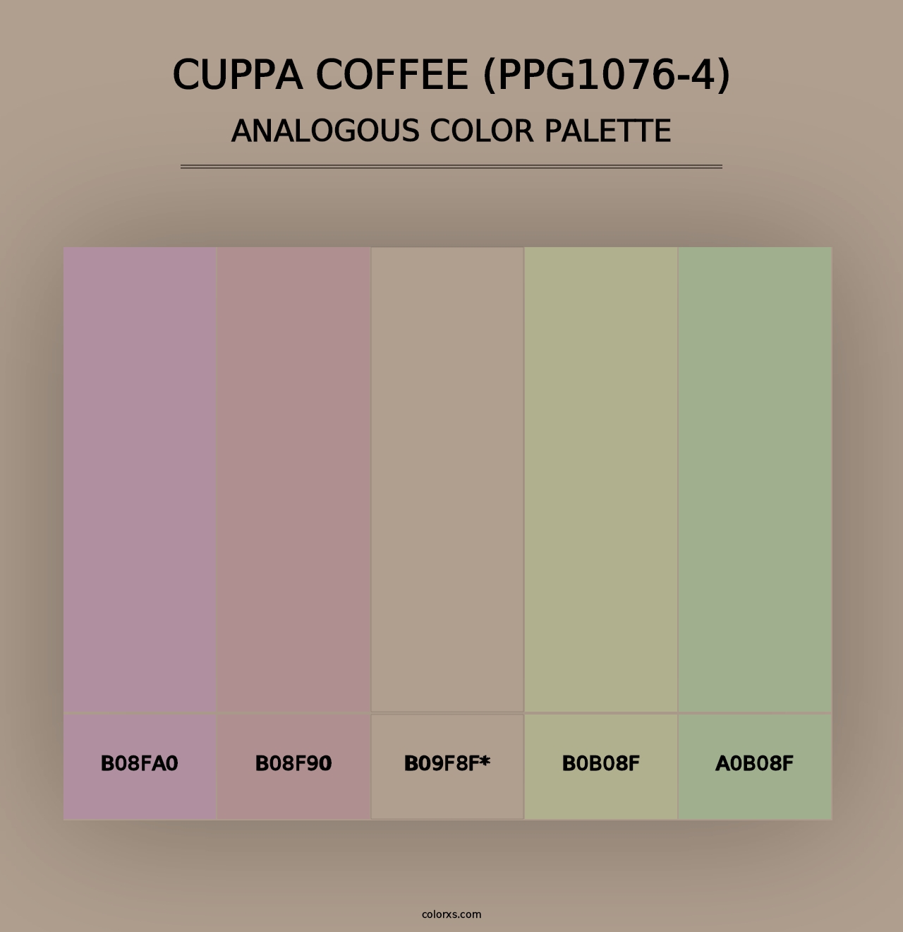 Cuppa Coffee (PPG1076-4) - Analogous Color Palette