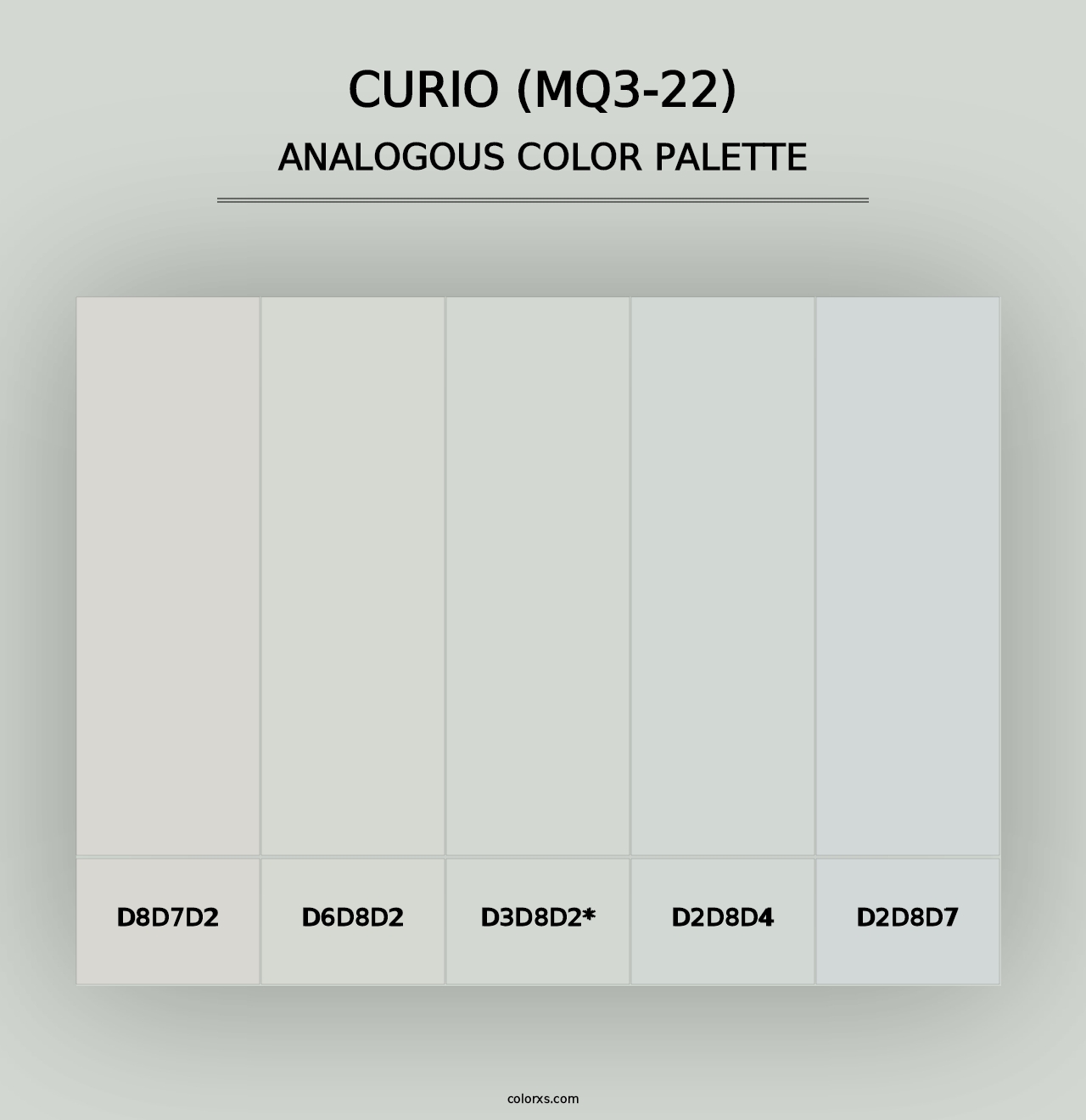 Curio (MQ3-22) - Analogous Color Palette