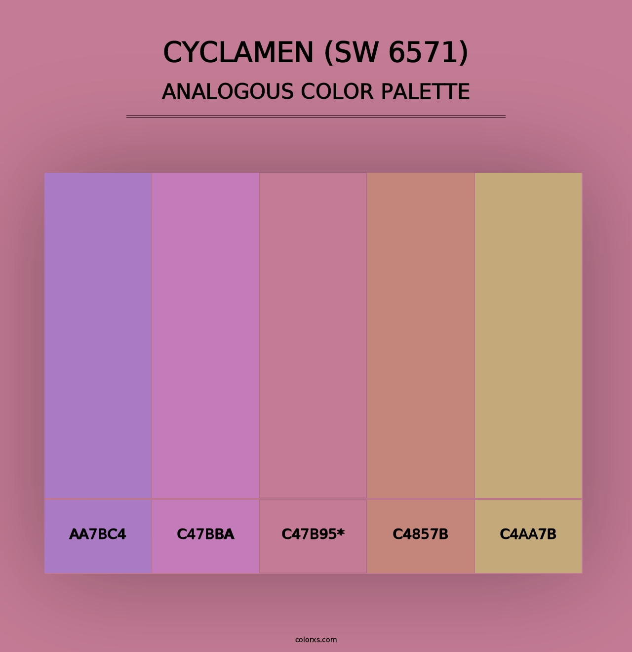 Cyclamen (SW 6571) - Analogous Color Palette