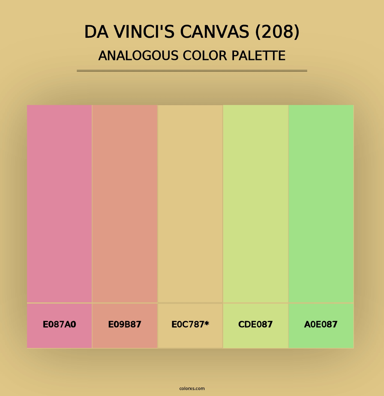 Da Vinci's Canvas (208) - Analogous Color Palette