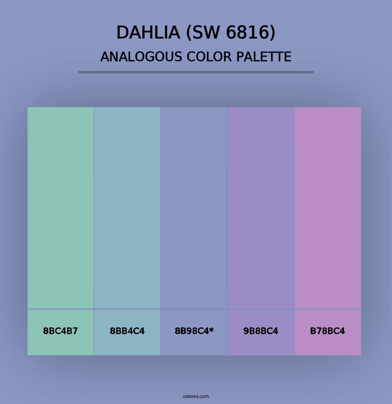 Dahlia (SW 6816) - Analogous Color Palette