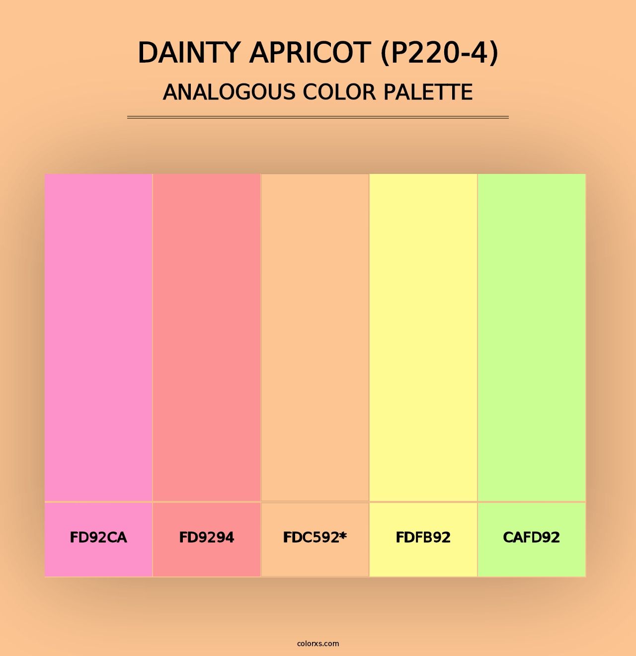 Dainty Apricot (P220-4) - Analogous Color Palette