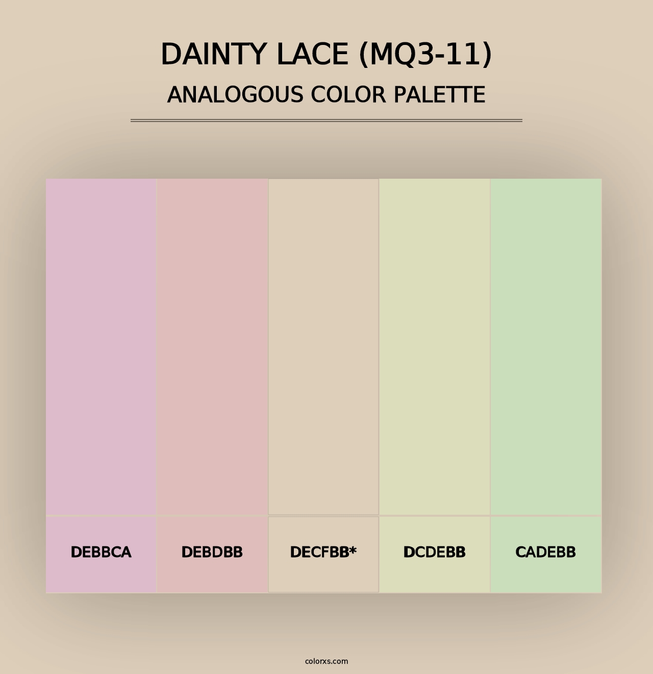 Dainty Lace (MQ3-11) - Analogous Color Palette