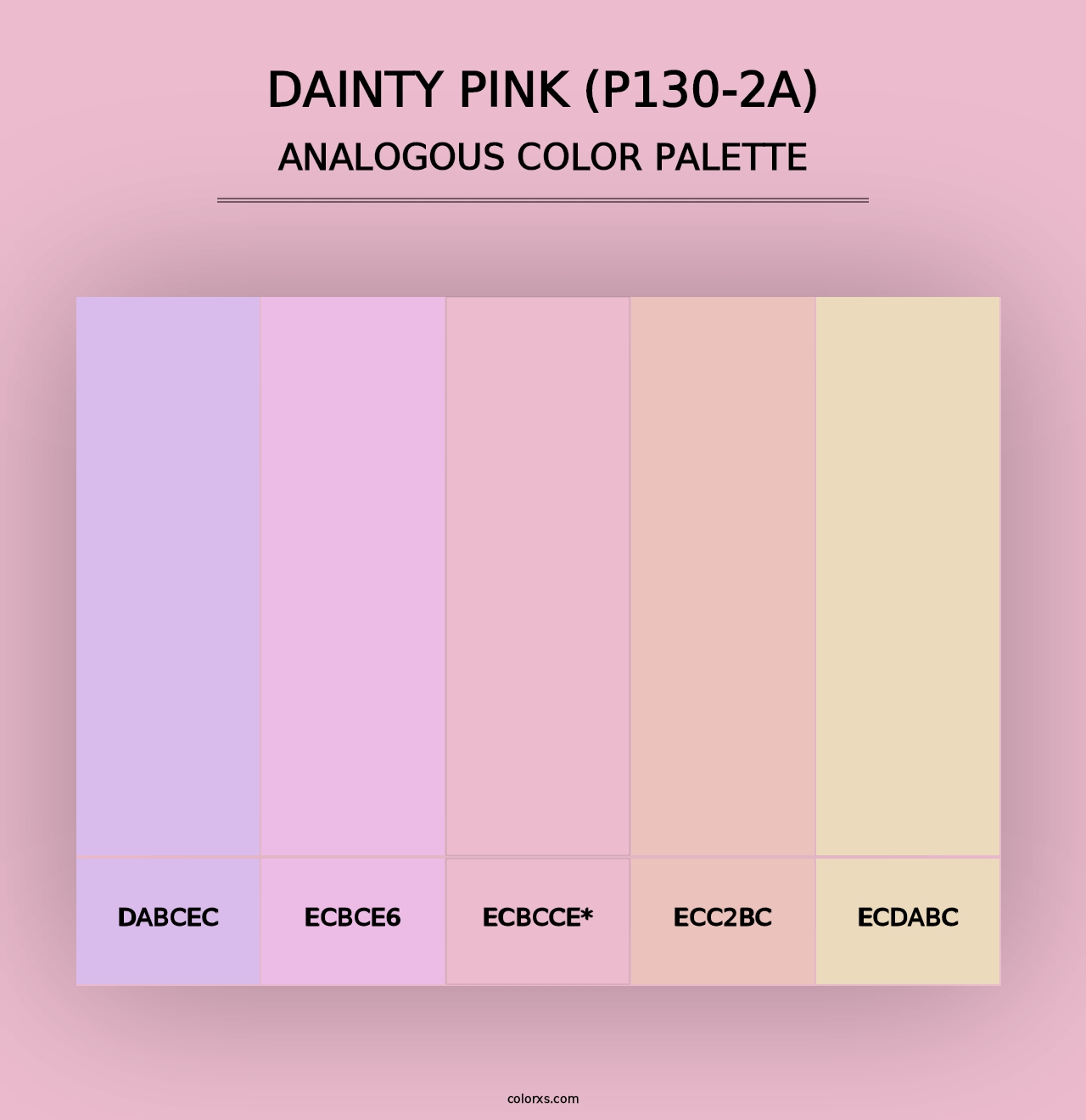 Dainty Pink (P130-2A) - Analogous Color Palette