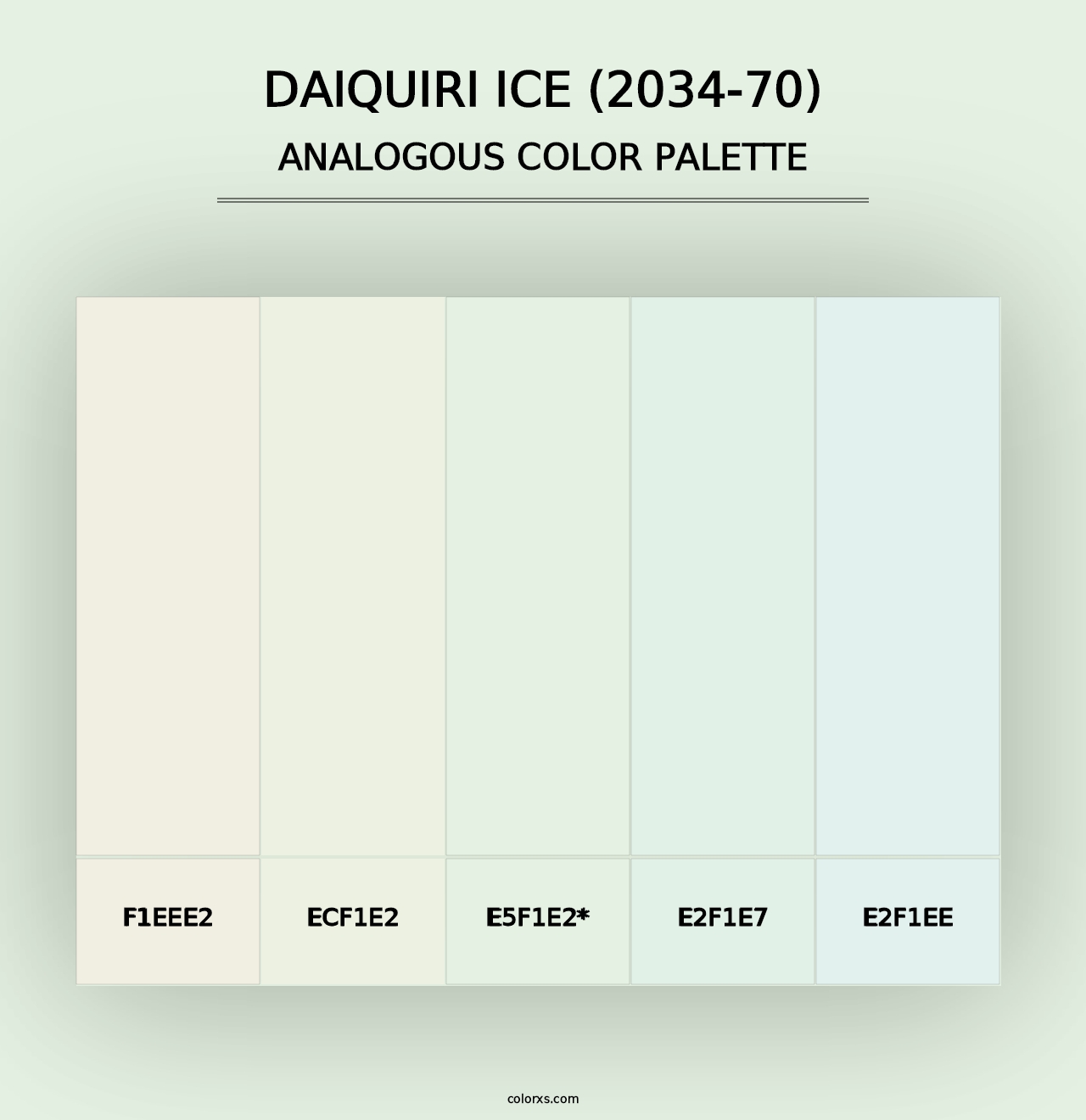 Daiquiri Ice (2034-70) - Analogous Color Palette