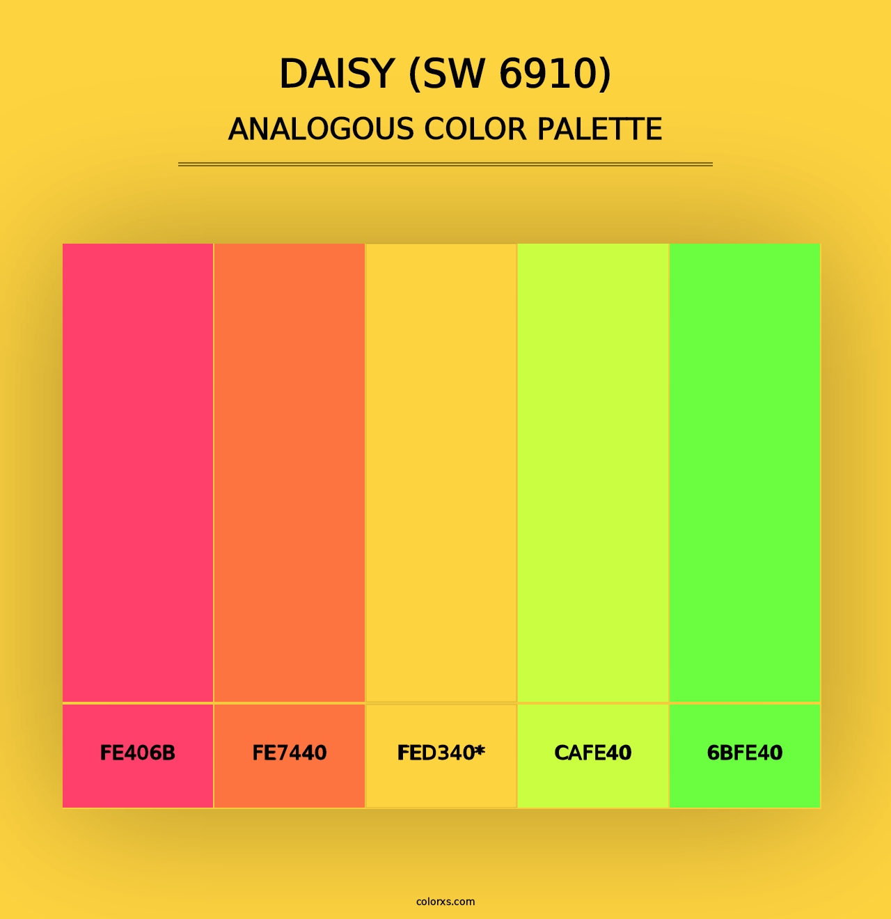 Daisy (SW 6910) - Analogous Color Palette