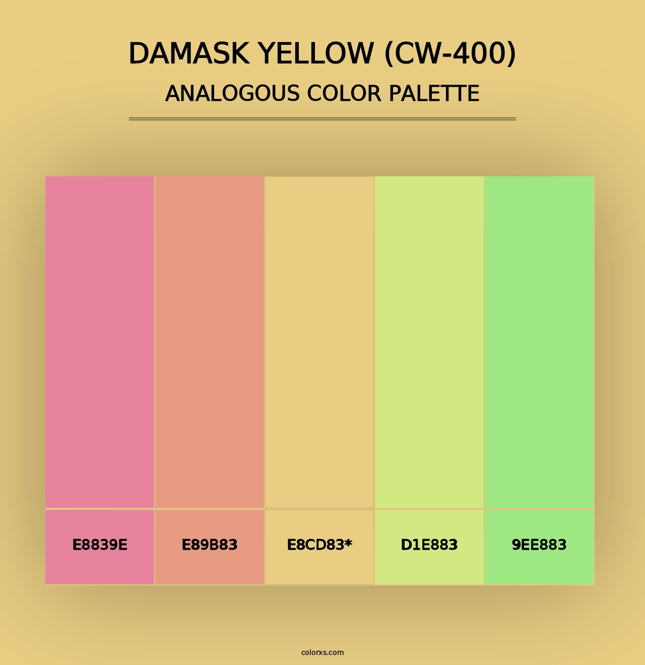 Damask Yellow (CW-400) - Analogous Color Palette