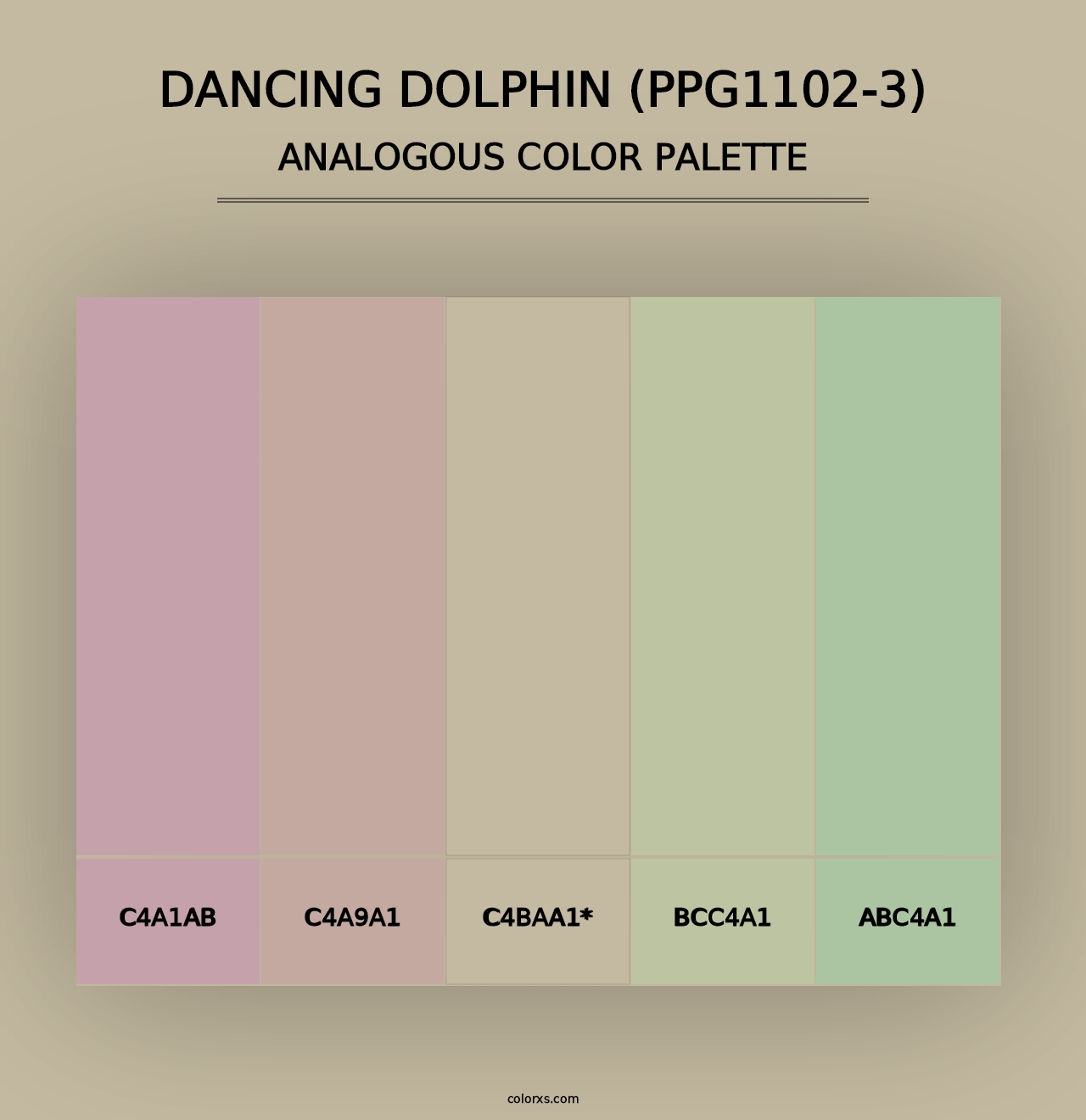 Dancing Dolphin (PPG1102-3) - Analogous Color Palette