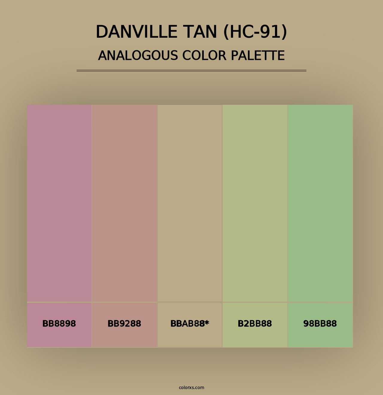 Danville Tan (HC-91) - Analogous Color Palette