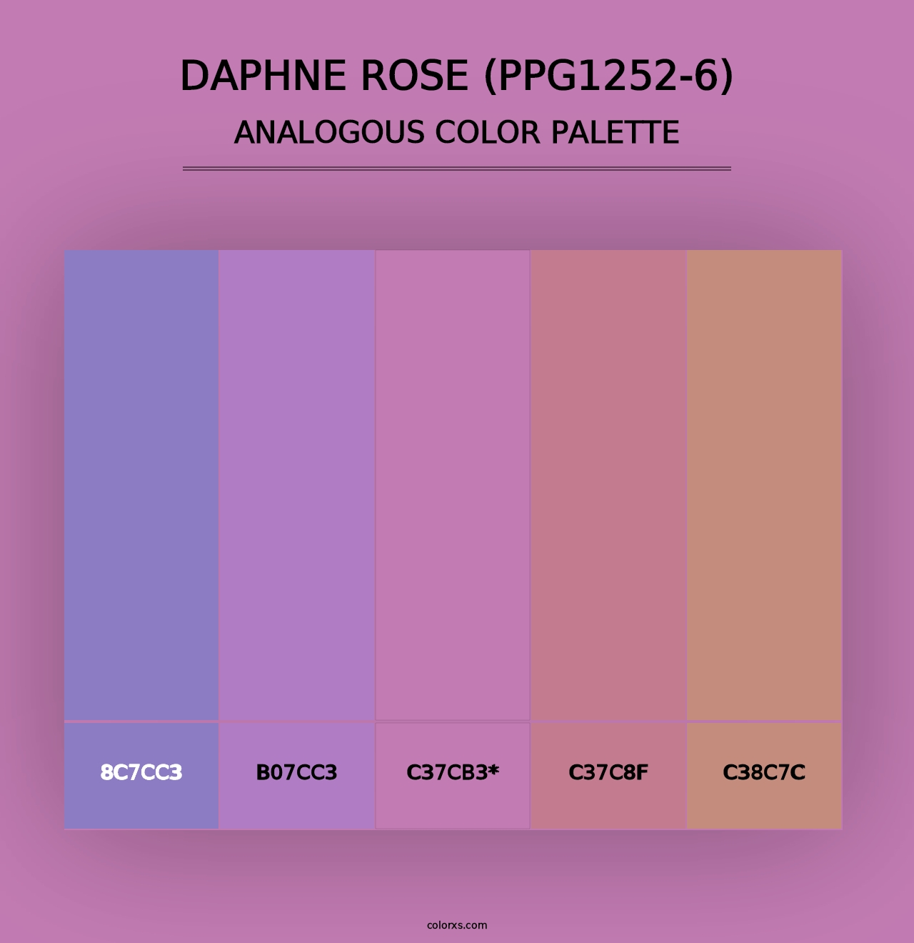 Daphne Rose (PPG1252-6) - Analogous Color Palette