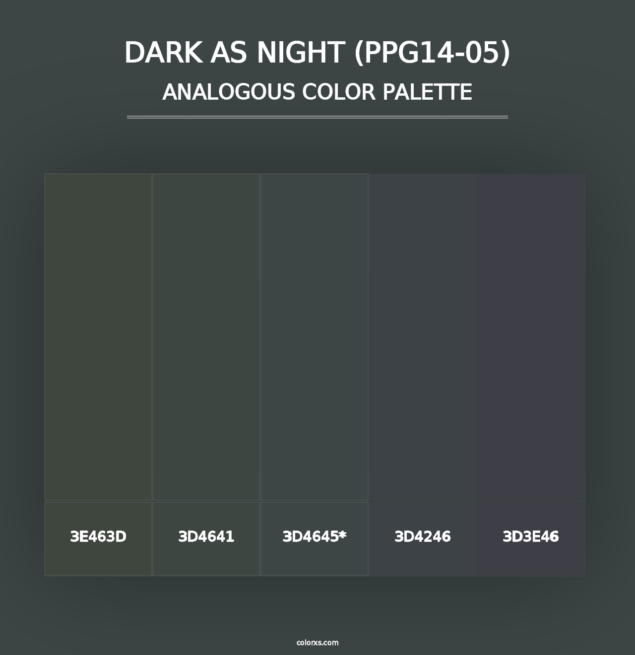 Dark As Night (PPG14-05) - Analogous Color Palette