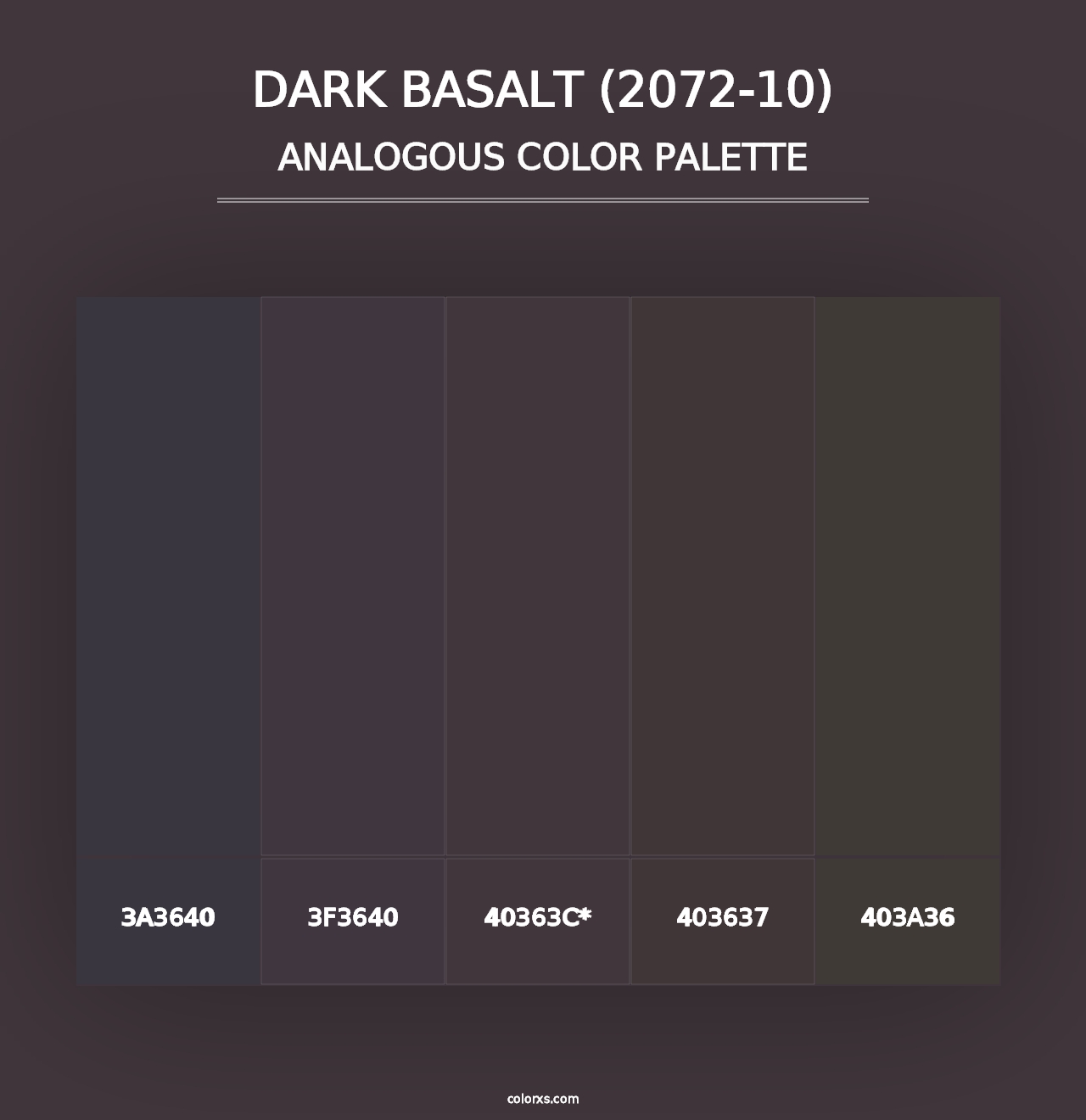 Dark Basalt (2072-10) - Analogous Color Palette