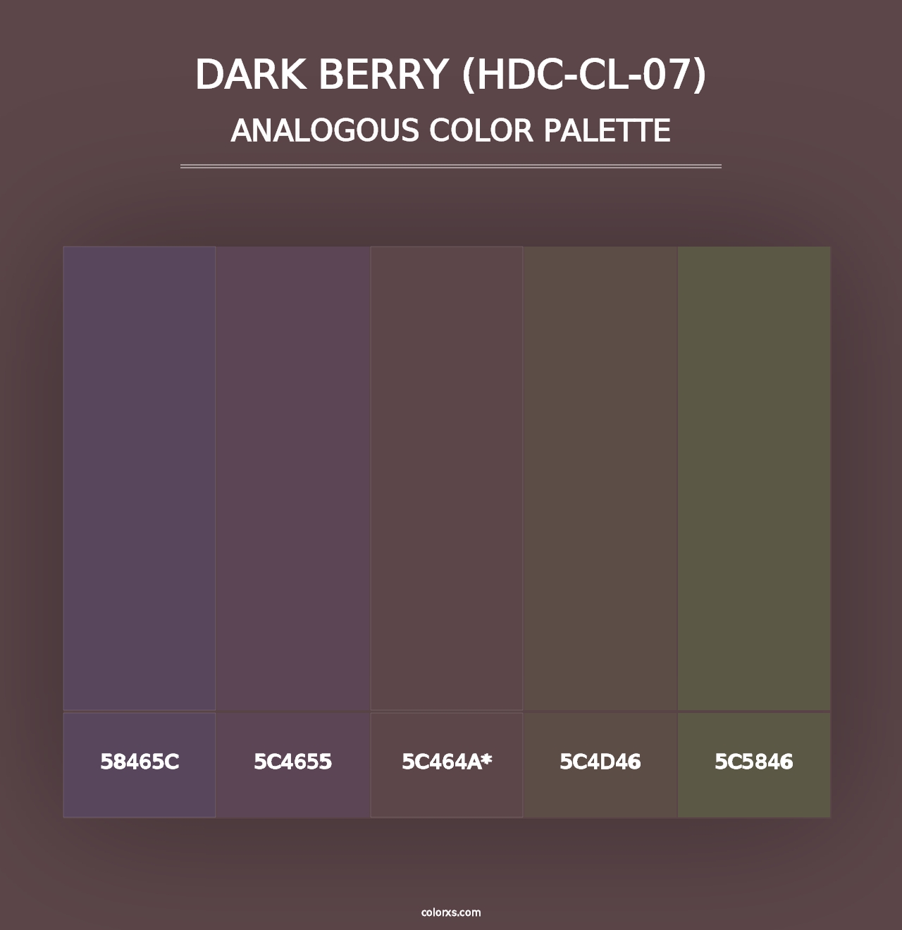 Dark Berry (HDC-CL-07) - Analogous Color Palette