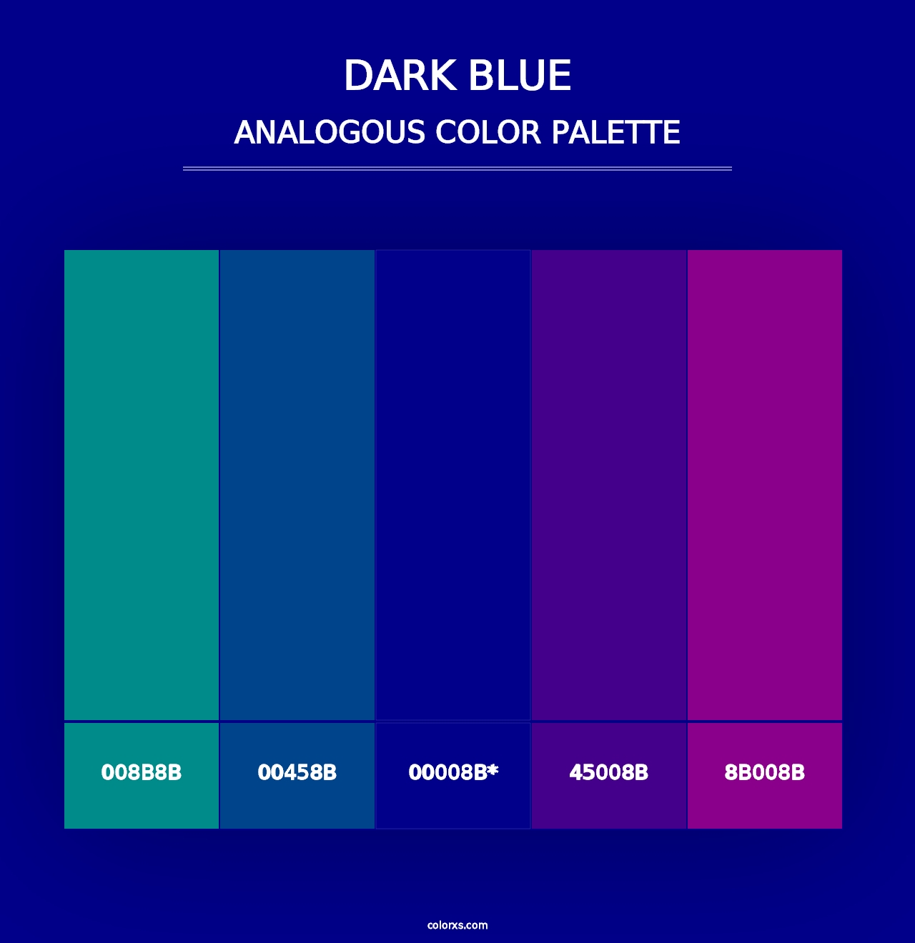 Dark Blue - Analogous Color Palette