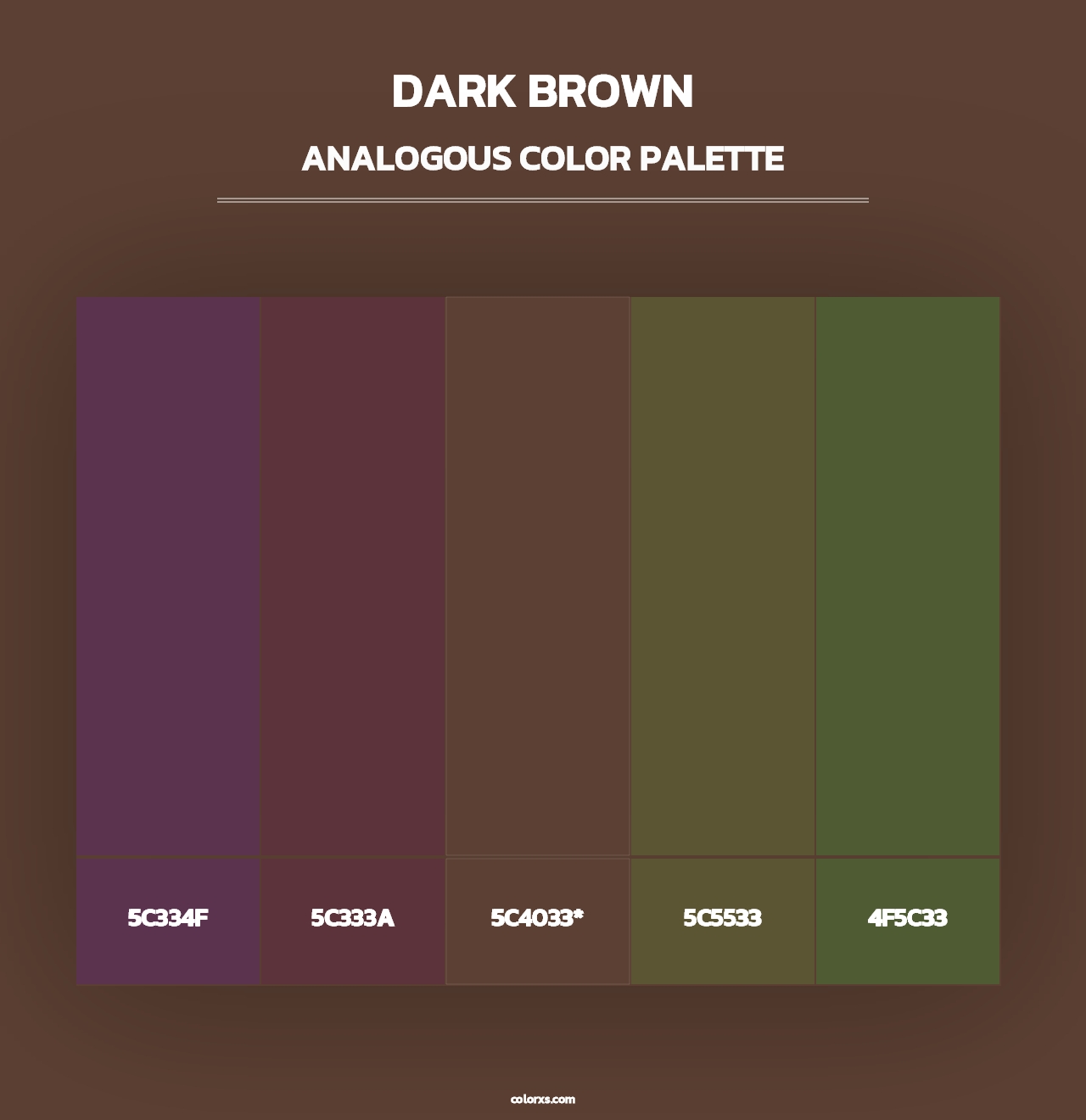 Dark Brown - Analogous Color Palette