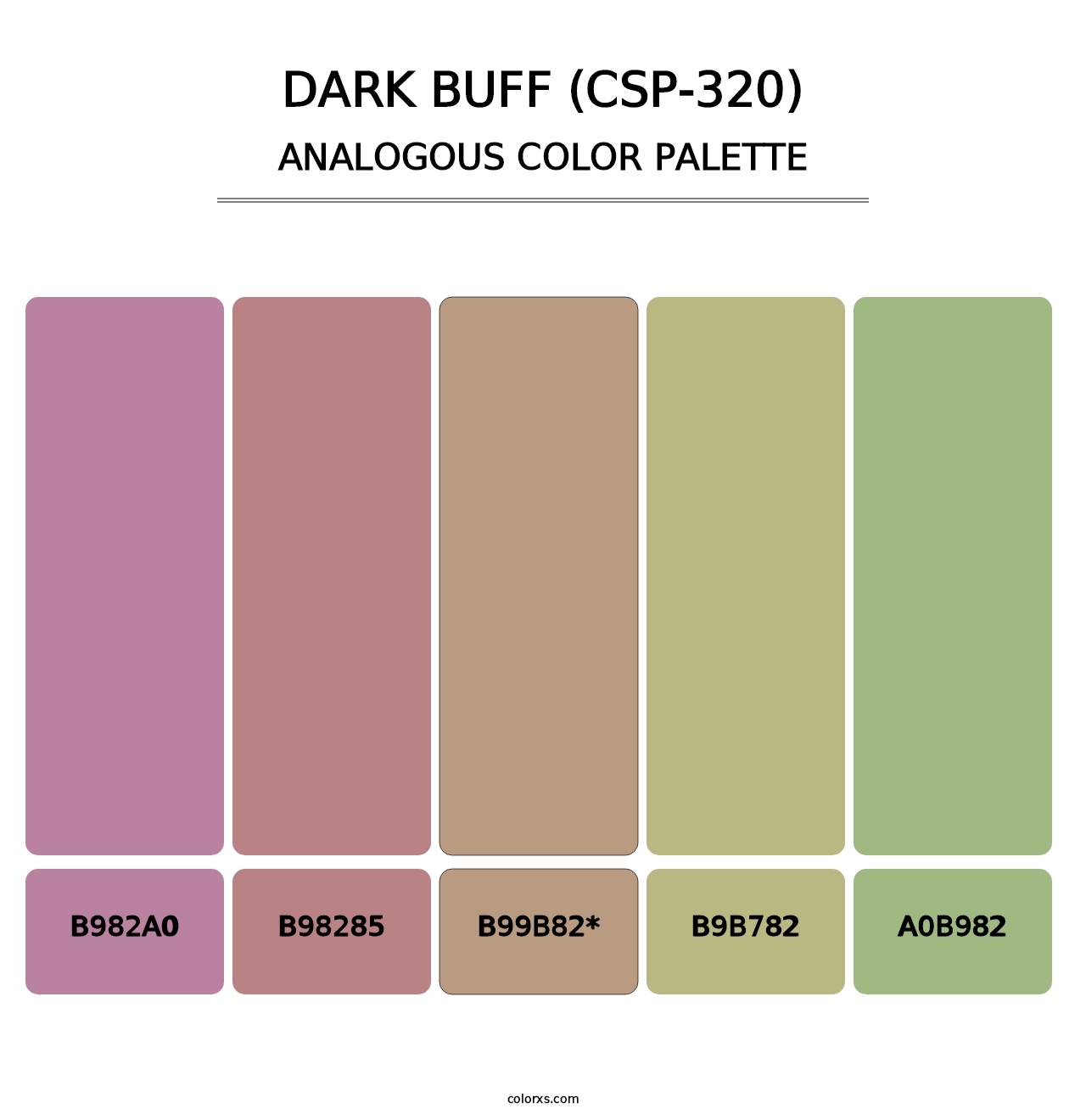 Dark Buff (CSP-320) - Analogous Color Palette