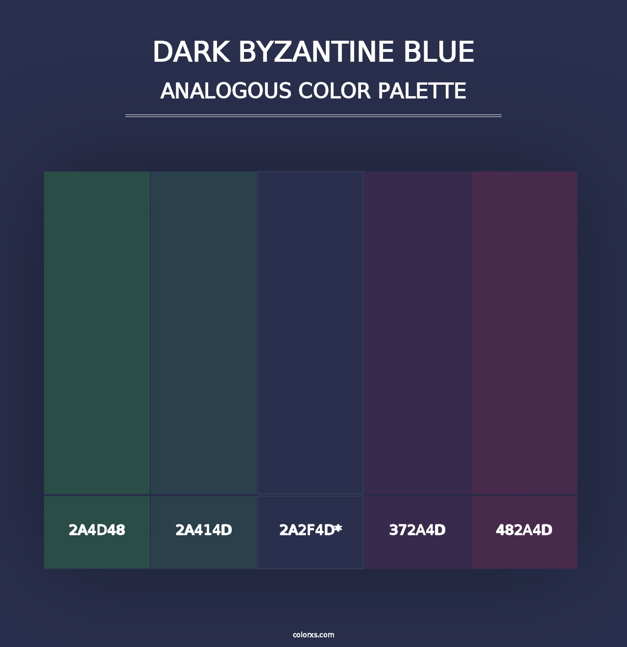 Dark Byzantine Blue - Analogous Color Palette