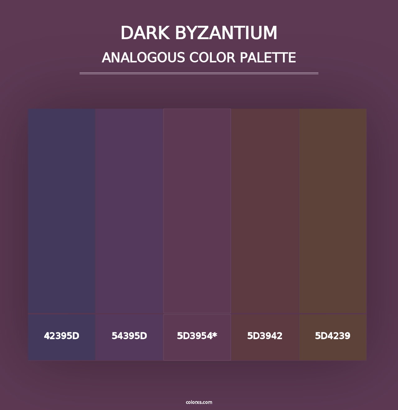 Dark Byzantium - Analogous Color Palette