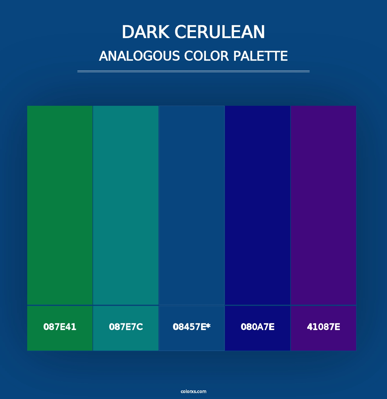 Dark Cerulean - Analogous Color Palette