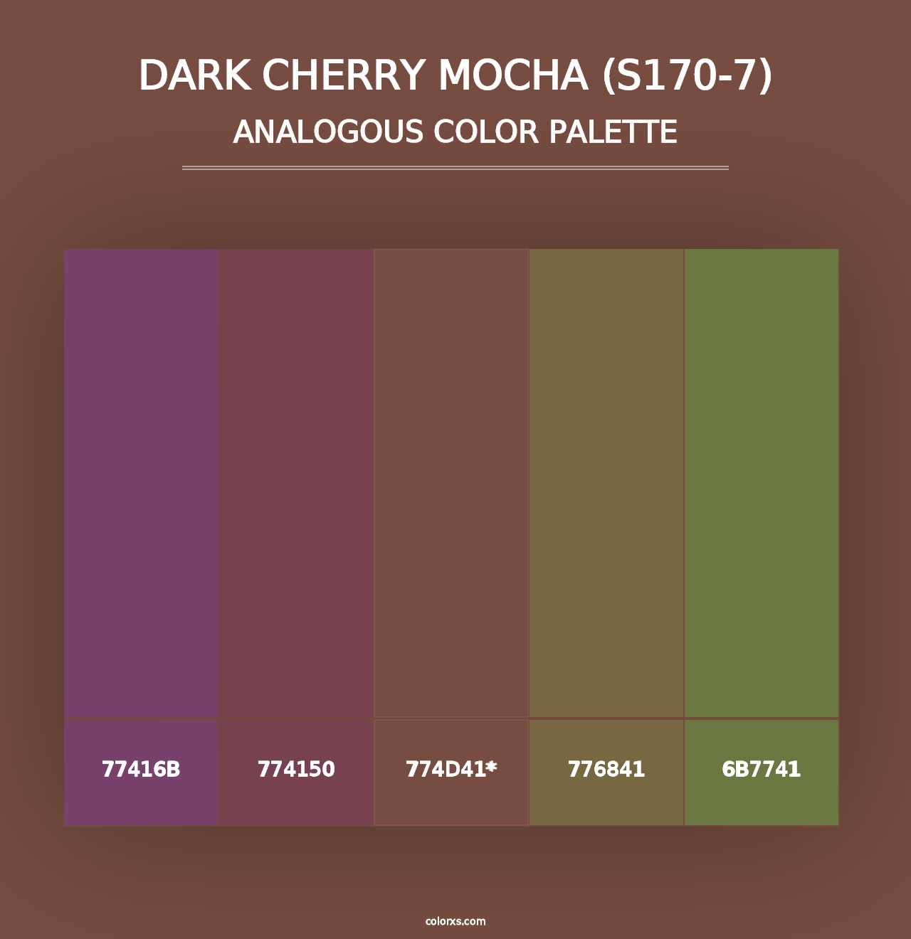 Dark Cherry Mocha (S170-7) - Analogous Color Palette