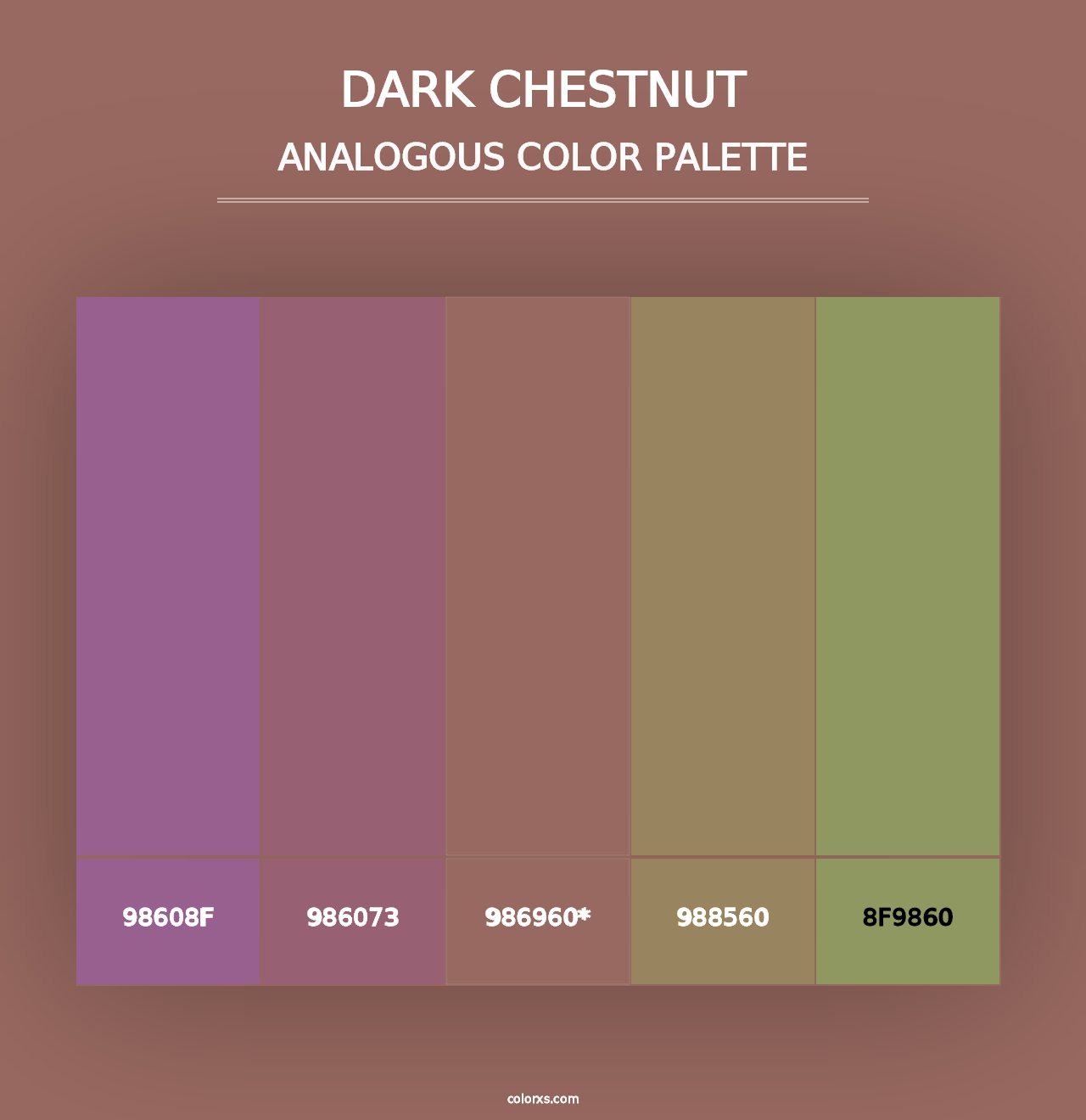 Dark Chestnut - Analogous Color Palette