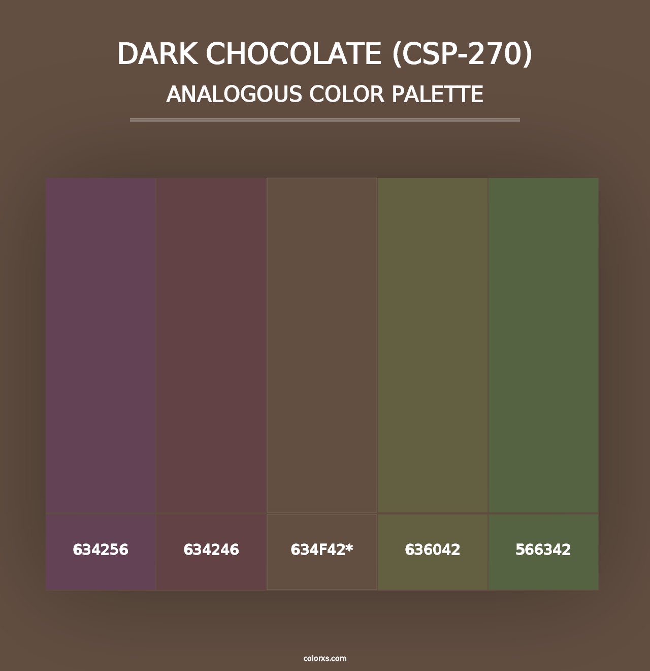 Dark Chocolate (CSP-270) - Analogous Color Palette