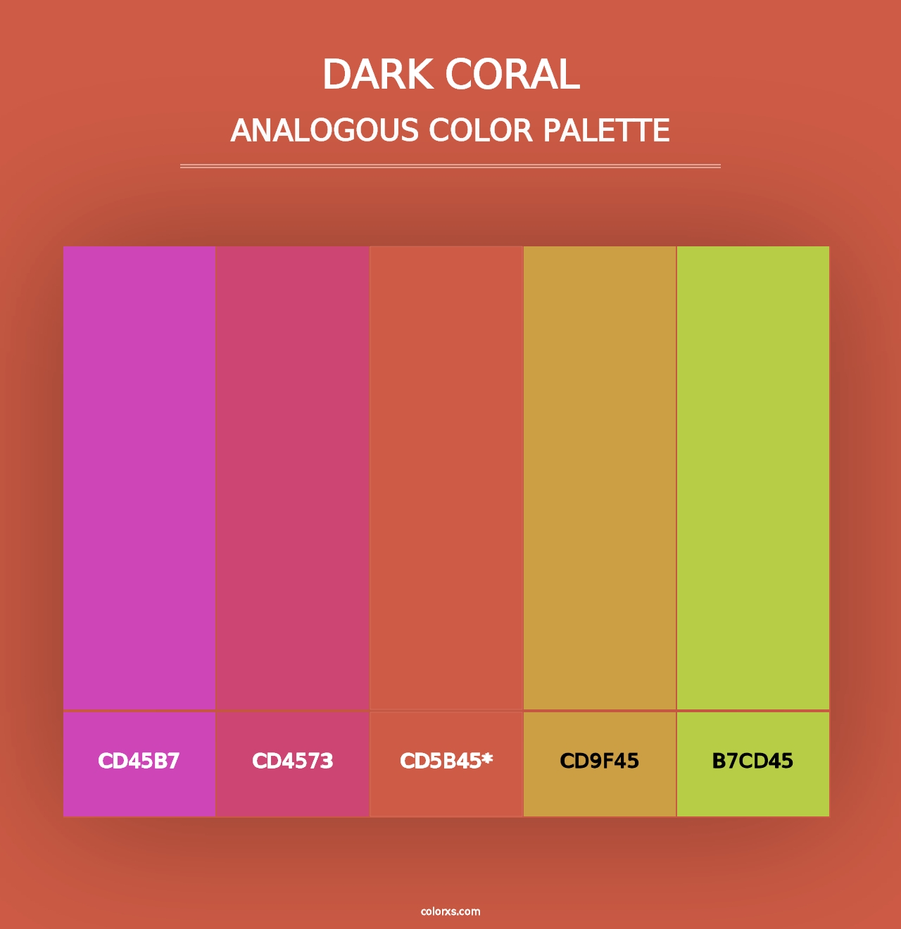 Dark Coral - Analogous Color Palette