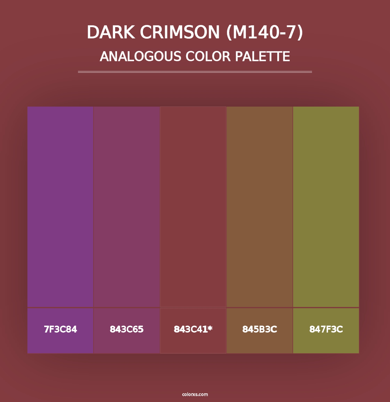 Dark Crimson (M140-7) - Analogous Color Palette