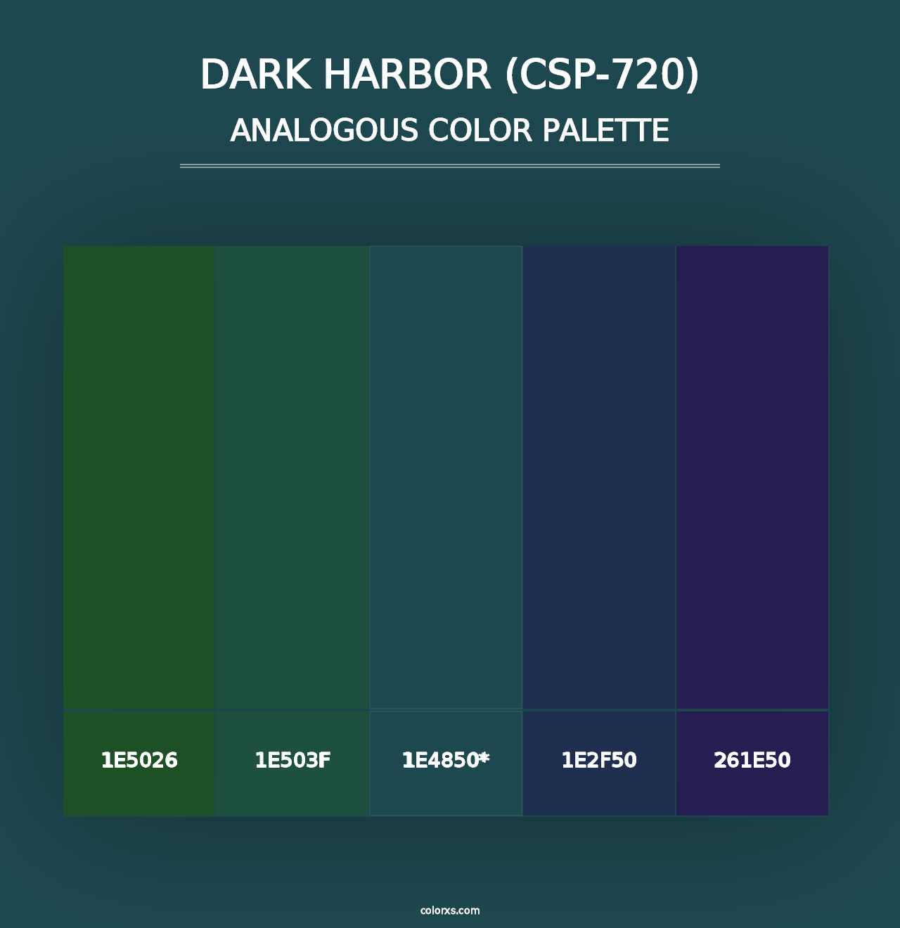 Dark Harbor (CSP-720) - Analogous Color Palette