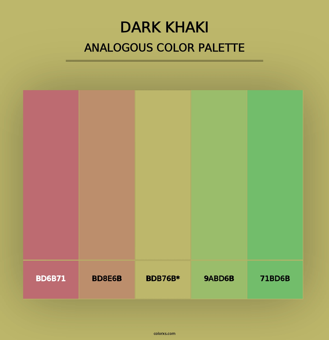 Dark Khaki - Analogous Color Palette