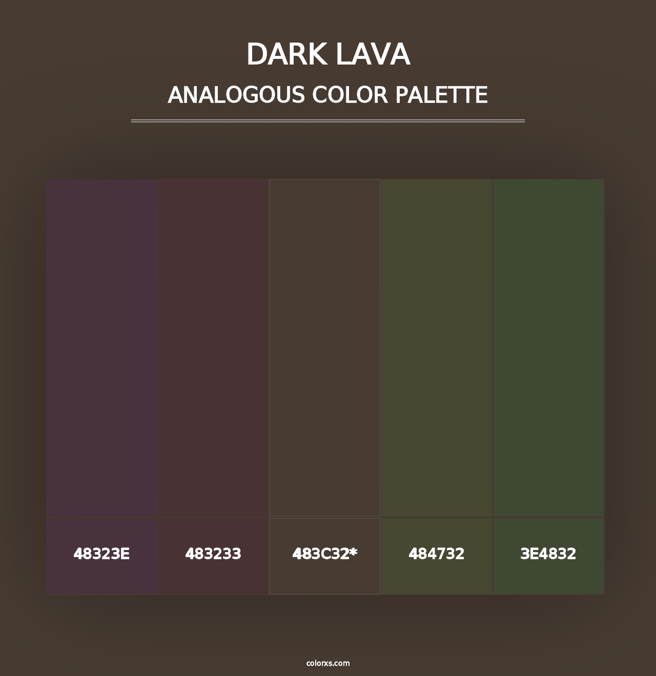 Dark Lava - Analogous Color Palette