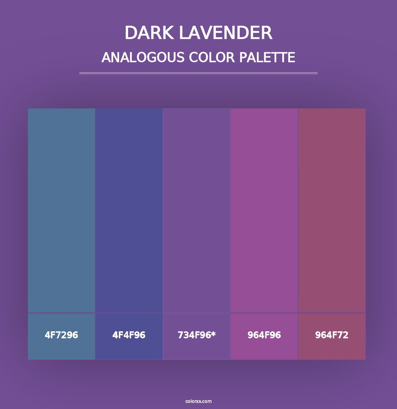 Dark Lavender - Analogous Color Palette