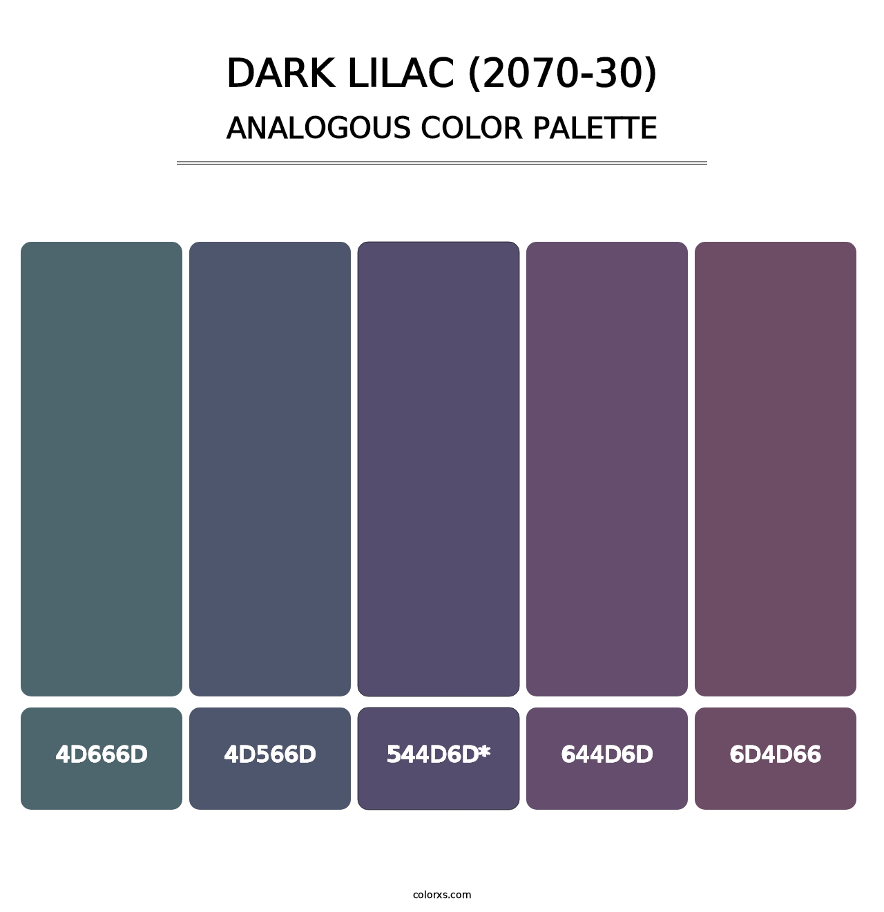 Dark Lilac (2070-30) - Analogous Color Palette