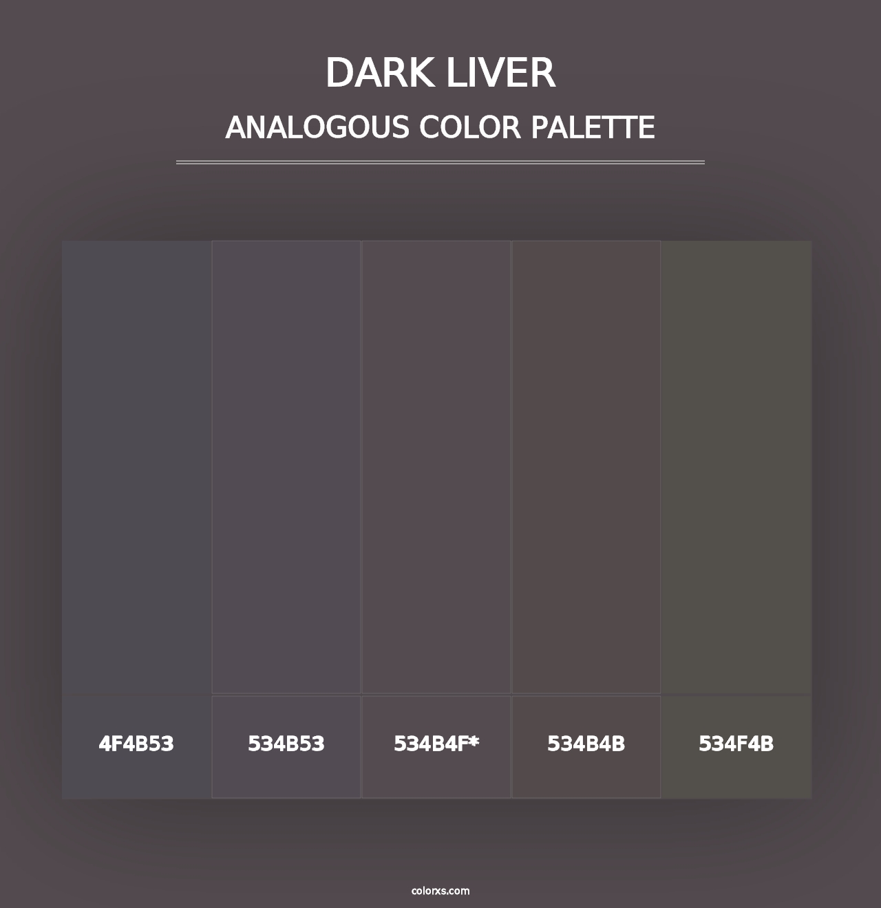 Dark Liver - Analogous Color Palette