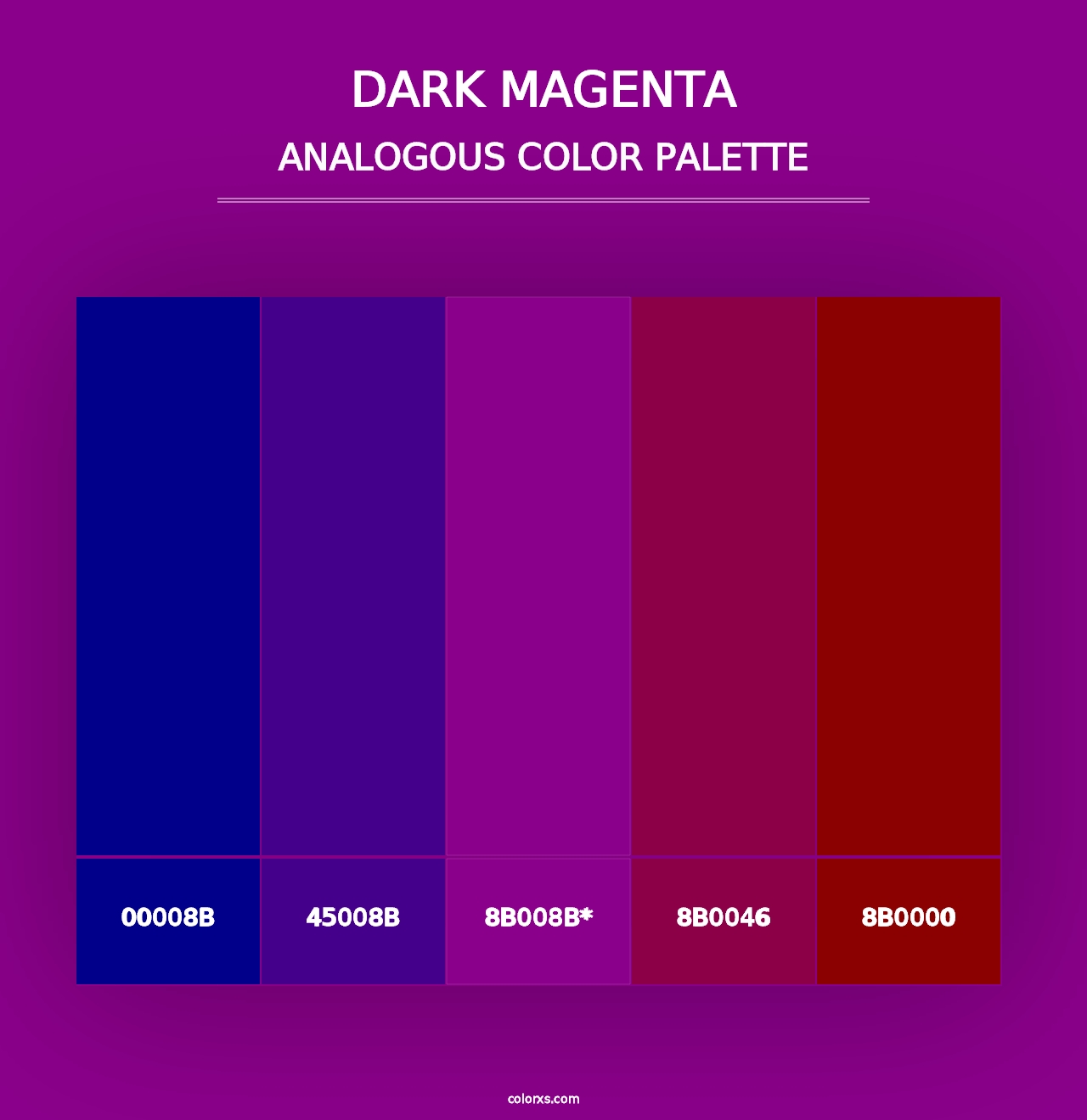 Dark Magenta - Analogous Color Palette