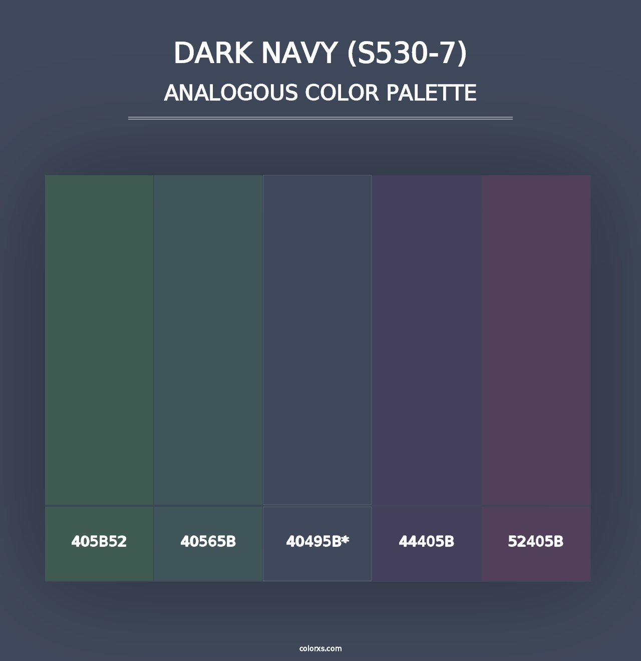 Dark Navy (S530-7) - Analogous Color Palette