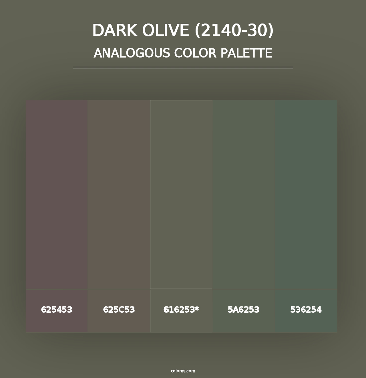 Dark Olive (2140-30) - Analogous Color Palette