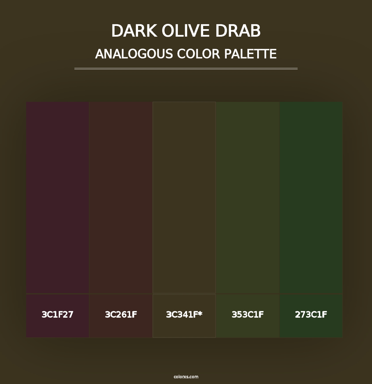 Dark Olive Drab - Analogous Color Palette