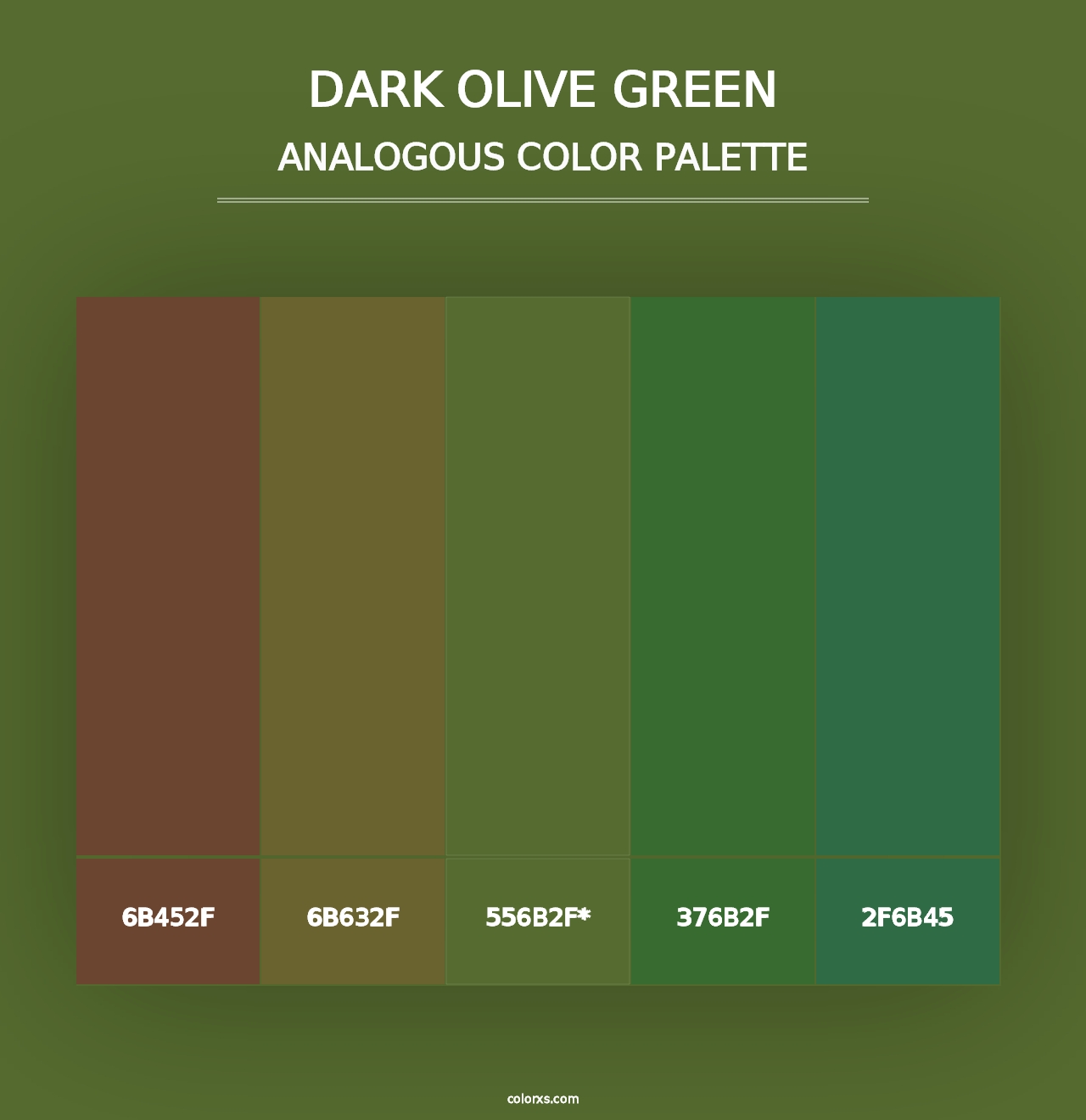 Dark Olive Green - Analogous Color Palette