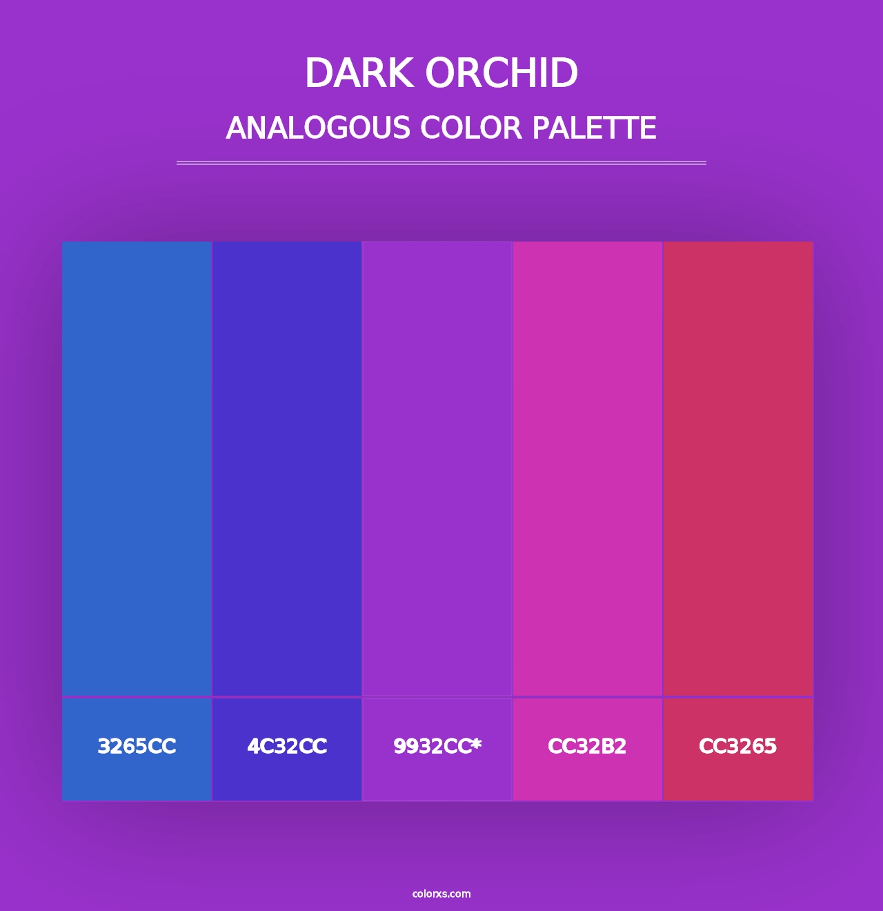 Dark Orchid - Analogous Color Palette