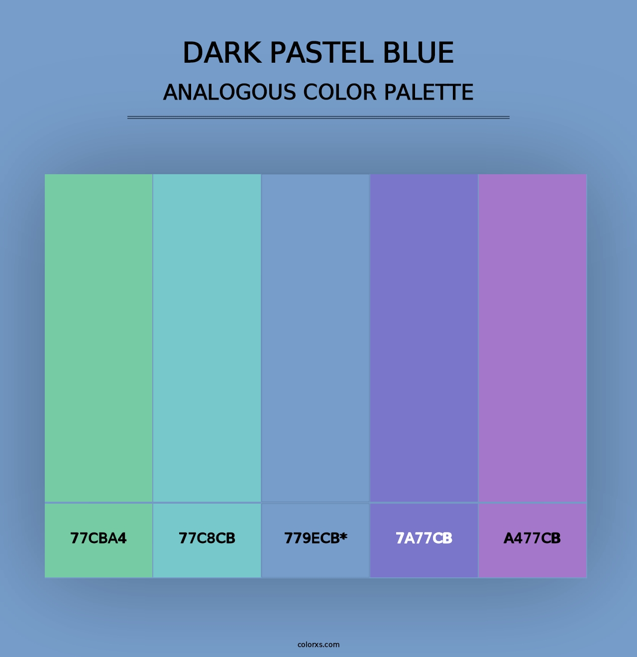 Dark Pastel Blue - Analogous Color Palette