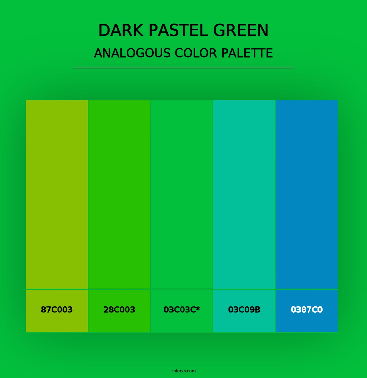 Dark Pastel Green - Analogous Color Palette